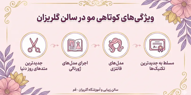 ویژگی کوتاهی مو در سالن گلریزان